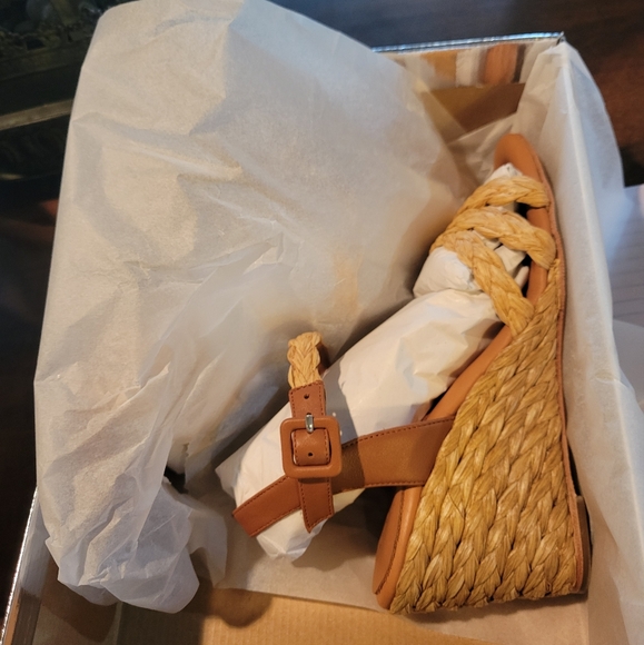 Andre Assous Milena Espadrille Wedge Sandal Designer Celebrity Luxury Leather 23 - Picture 6 of 13